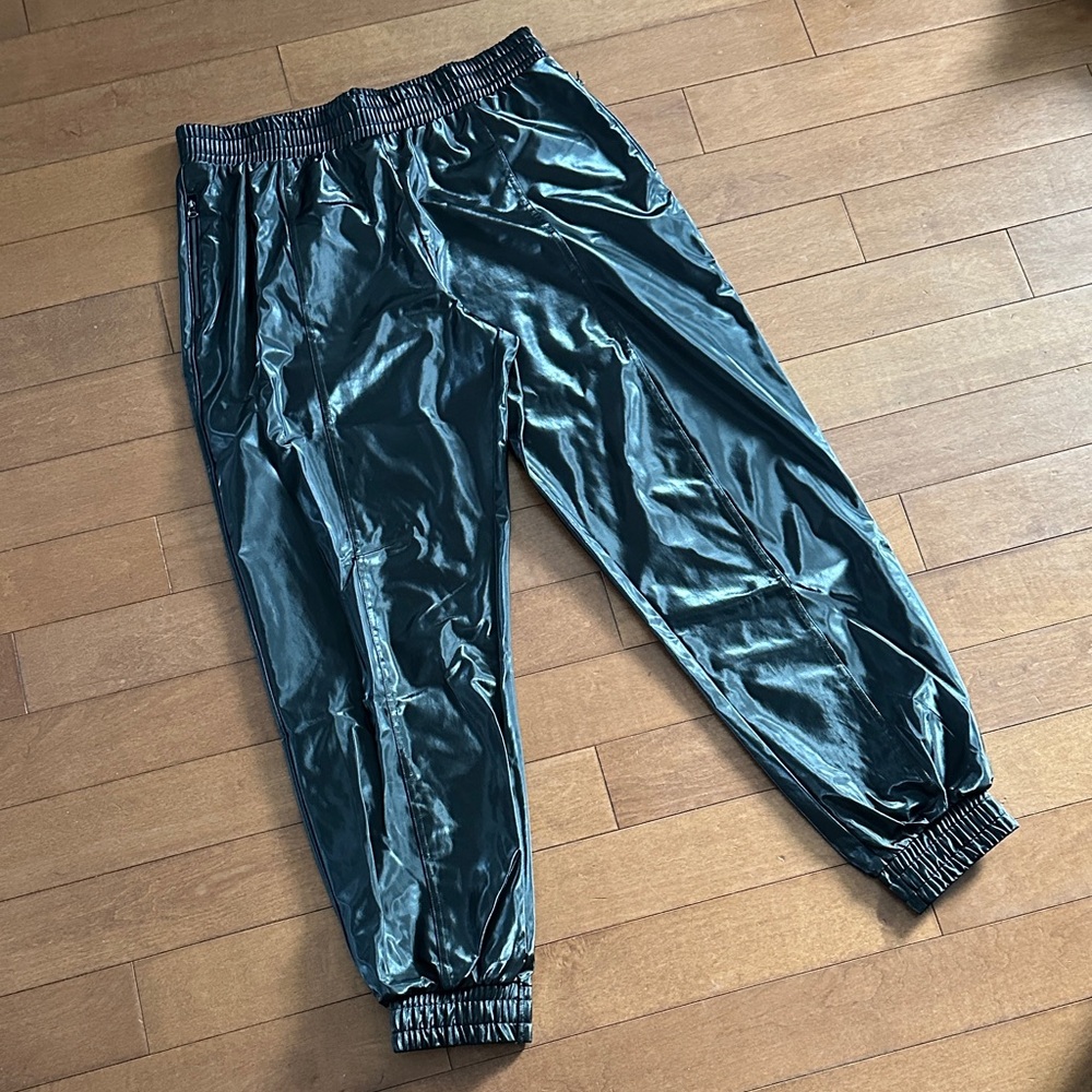 Victoria's Secret Shiny Black Joggers